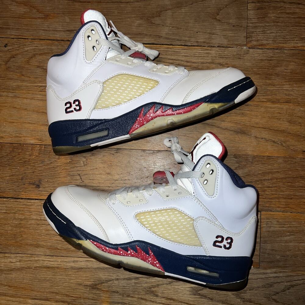 Nike Air Jordan 5 V Retro Olympic 2011 Men Size 8/Women 9.5 rare.USA